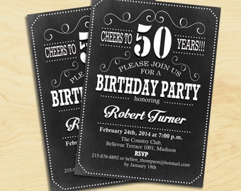 Women 60th Birthday Invitation / 70th / 80th by TheStarDustFactory