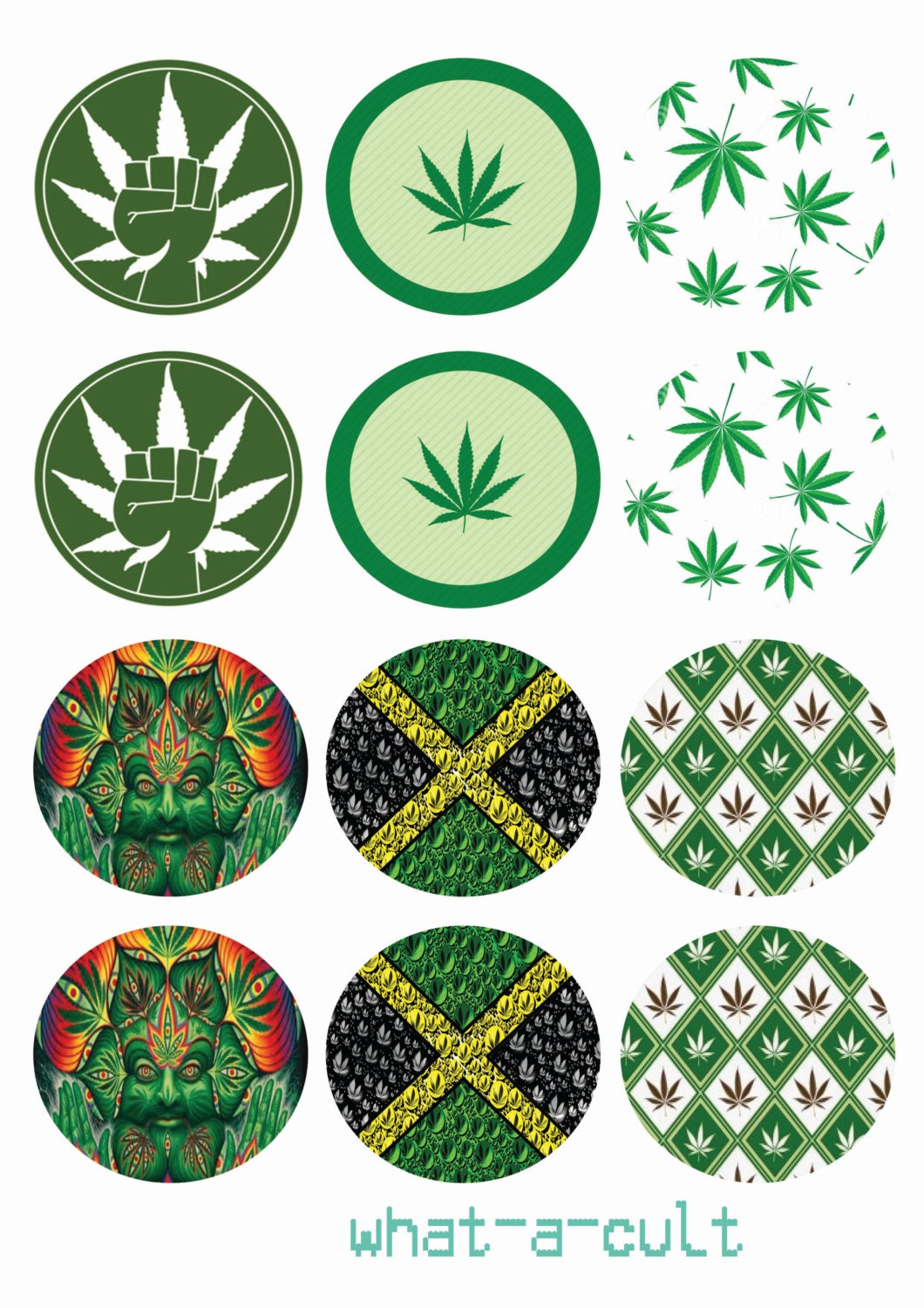Cannabis Weed Cake Toppers Adult Party Digital By WHATaCULT