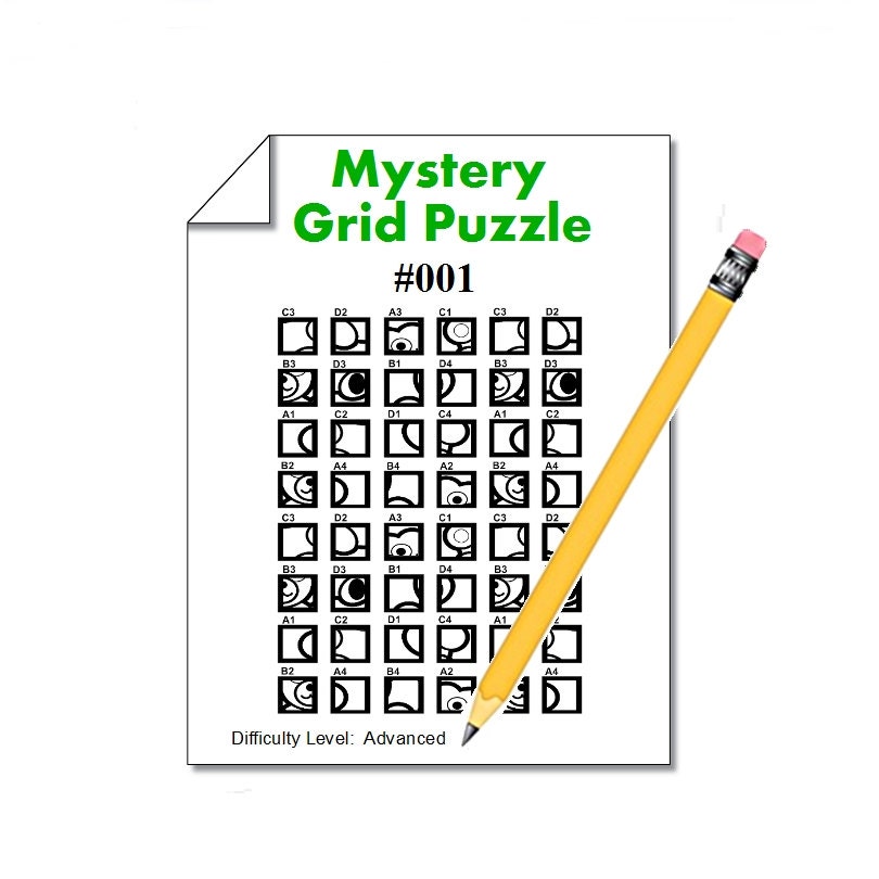 Drawing Puzzle Mystery Grid Pencil Drawing by DrawingPuzzles