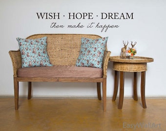 Dream Wall Art dream wall decal | etsy Dream Wall Art dream wall decal | etsy
