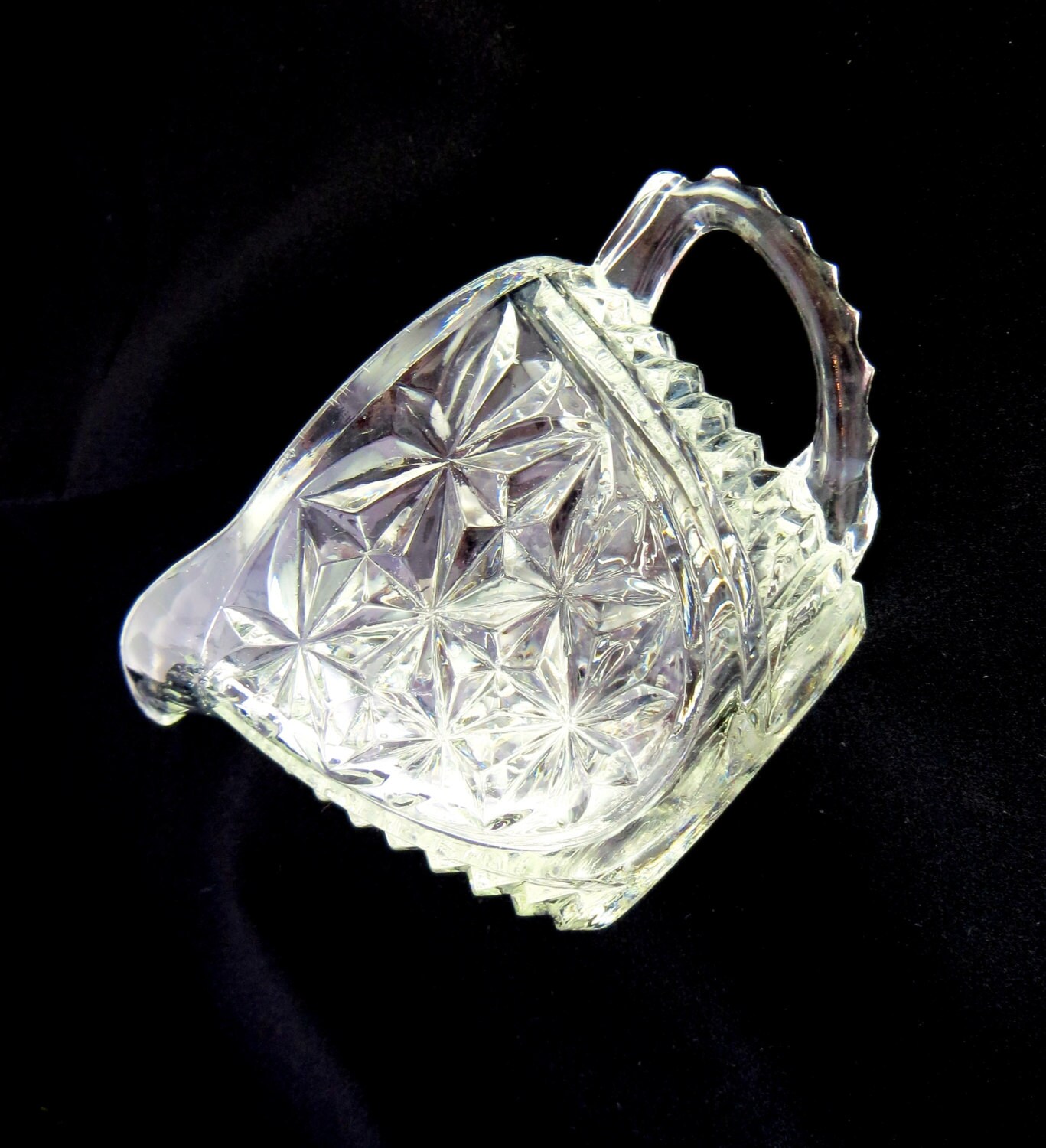 Vintage CREAMER depression glass clear by