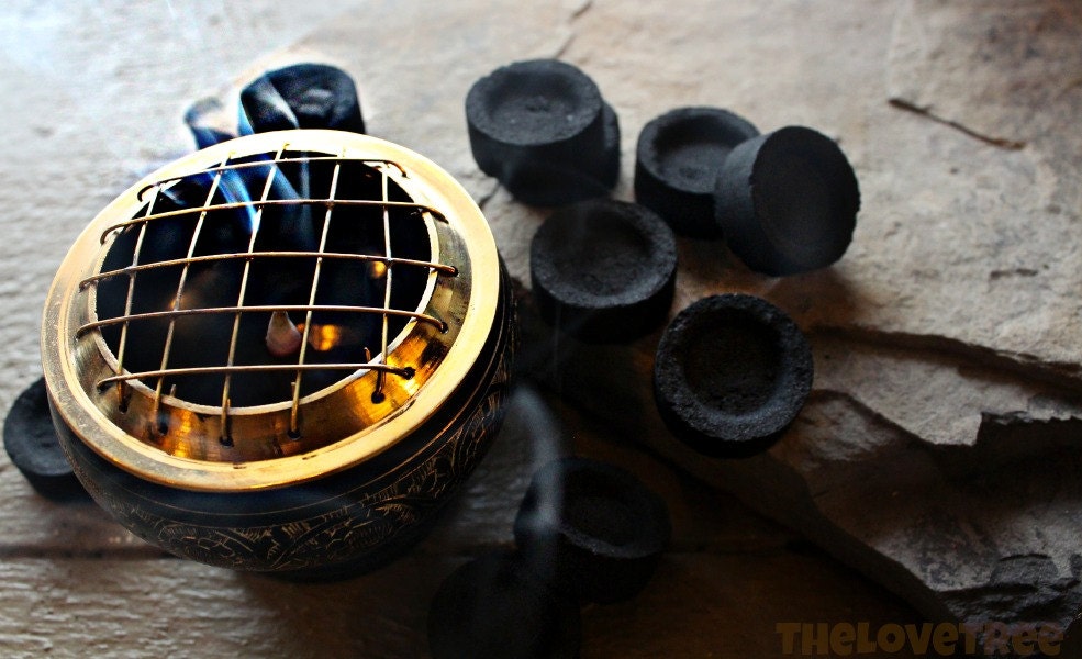 Charcoal Blocks for Raw and Powdered Incense by ShopLoveTree