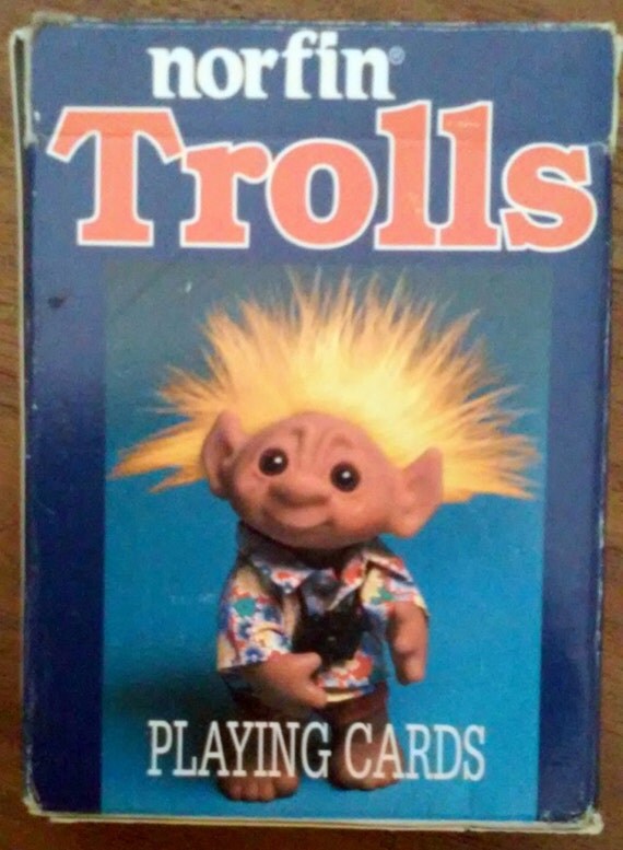 Vintage 1992 Norfin Trolls Playing Cards by FairbanksAntiques
