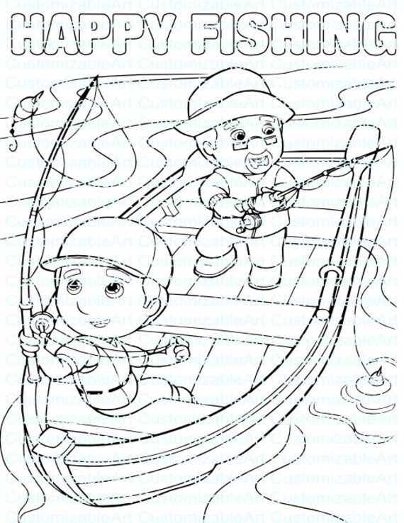 Gone Fishing Coloring Page Sketch Coloring Page