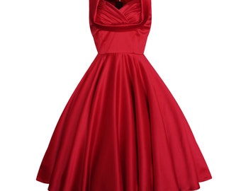 Red Dress Red Bridesmaid Dress Prom Dress Cocktail Dress Pin Up Dress 50s Dress Vintage Party Dress Bridal Red Wedding Dress Plus Size Dress