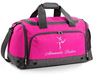 Personalised Children's Ballet Bag Holdall; Fuchsia / Black / Blue / Red