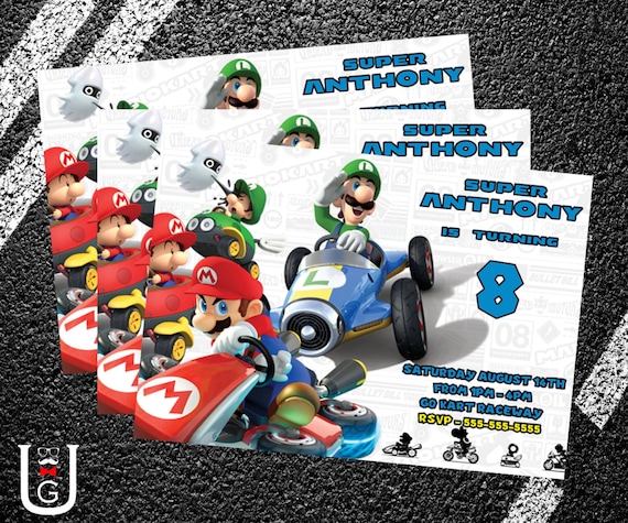 Super Mario Kart Invitations 4