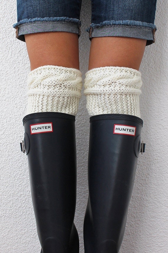 Boot Socks Knitted Boot Cuff Socks Leg Warmer Women's by fairstore