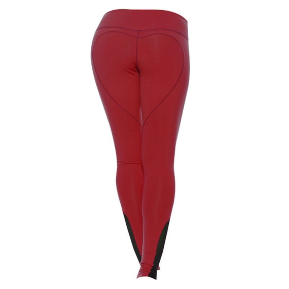 Deep Red Heart Butt™ Yoga Legging, Compression Leggings, B001