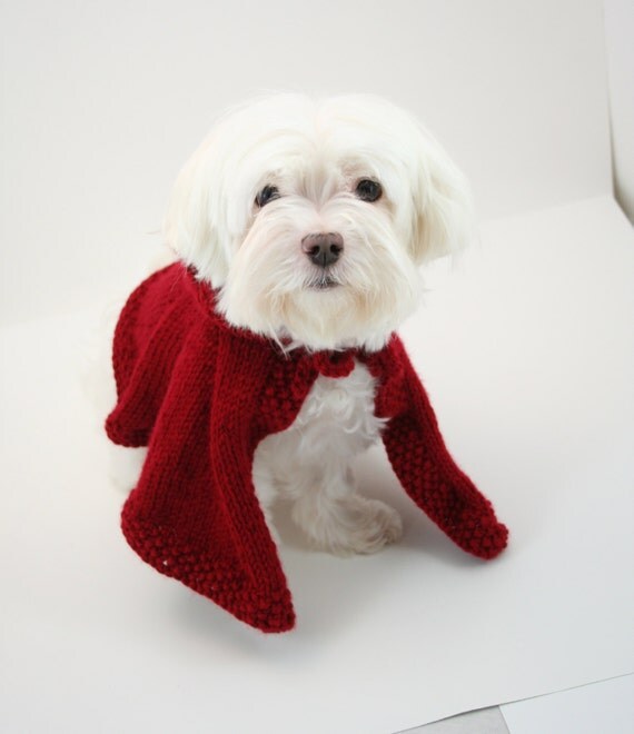 PDF DIGITAL PATTERN:Knit Dog Cape PatternLittle Red Riding