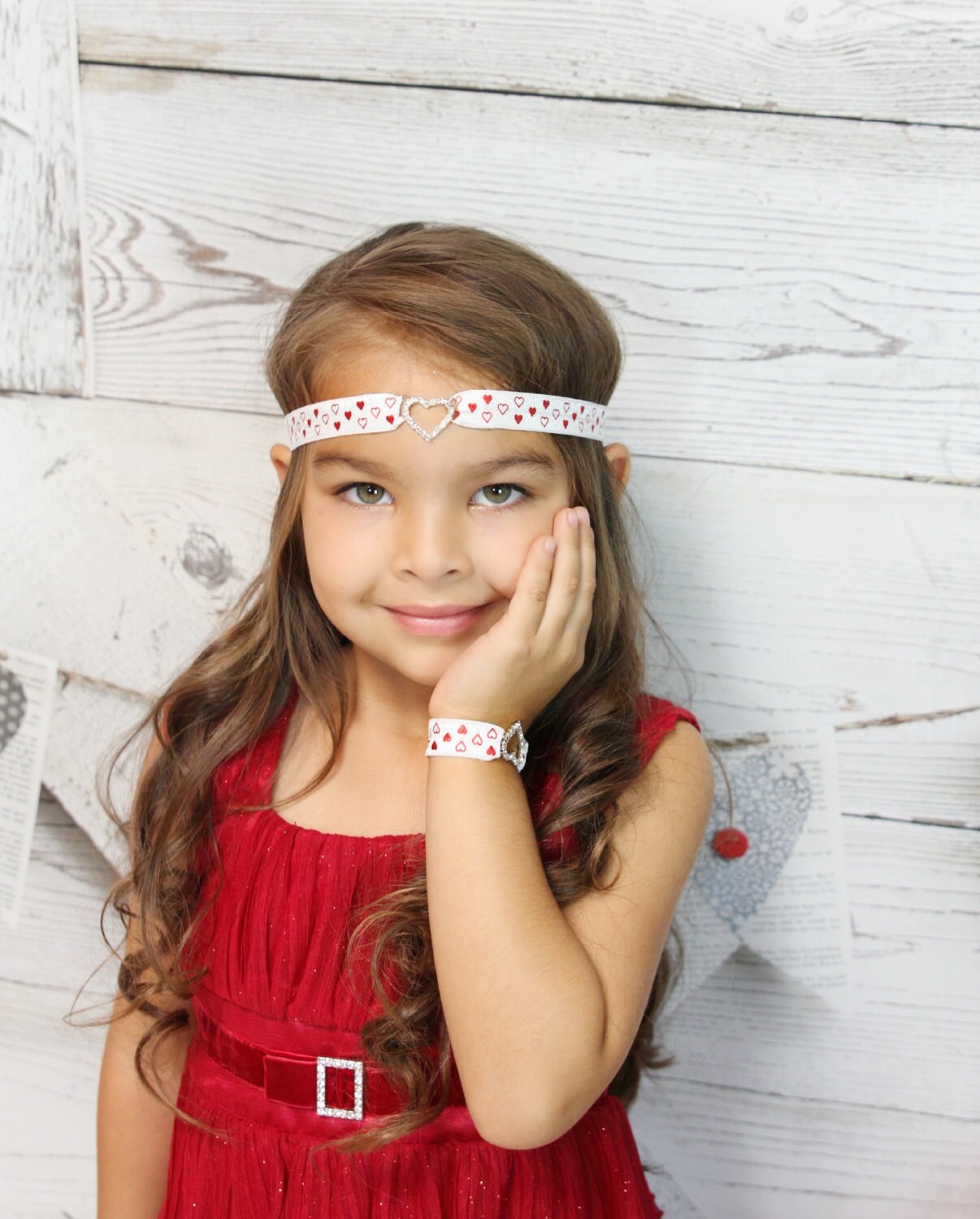 Red Heart Headband Red Heart Bracelet Valentine's Day