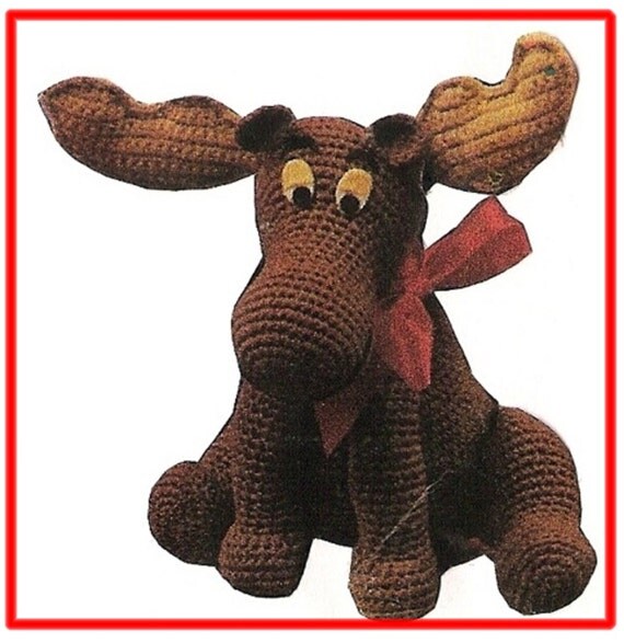 Adorable Pattern for 12 Crocheted Moose