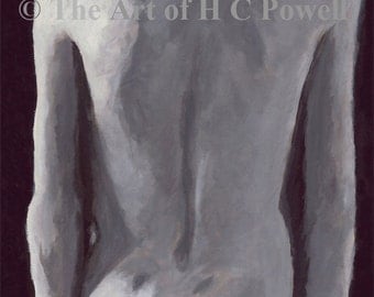 Nude male painting | Etsy