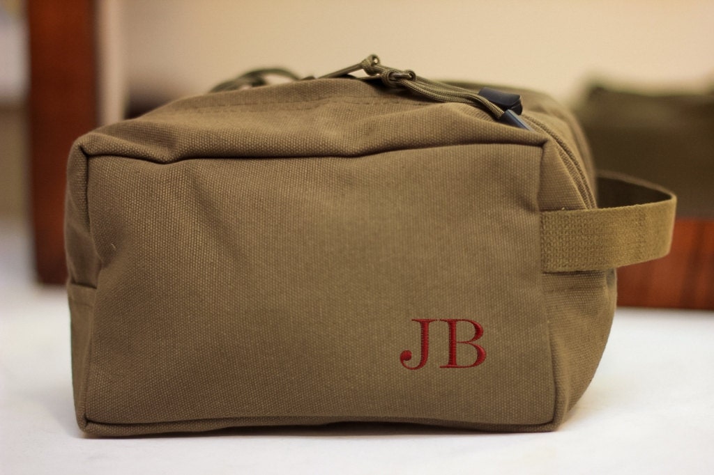 monogrammed shave bag