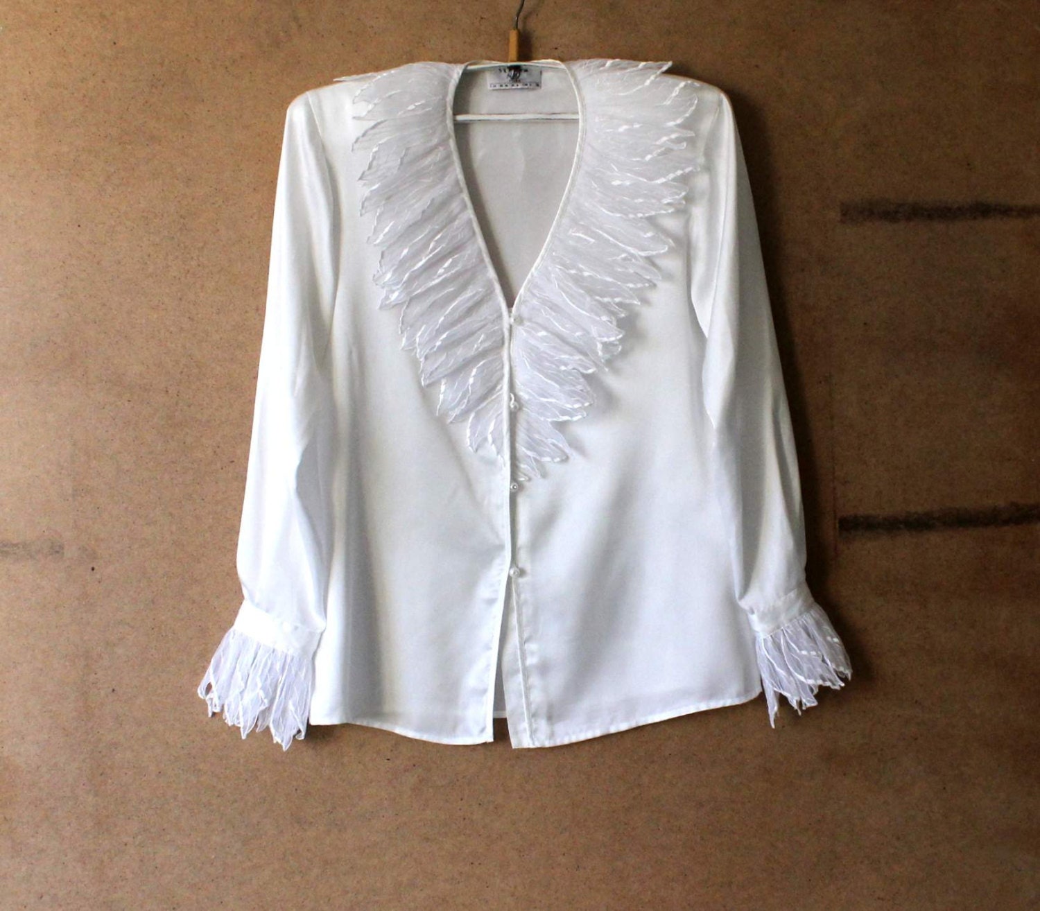 ruffled blouses long sleeve