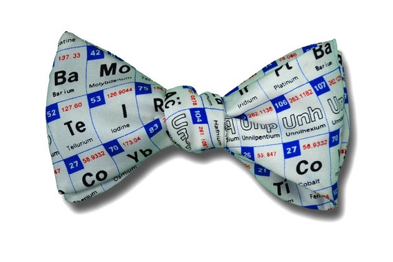 periodic tie bow table Self Chemist TIE Tie BOW Chemistry Periodic Scientist Table Science