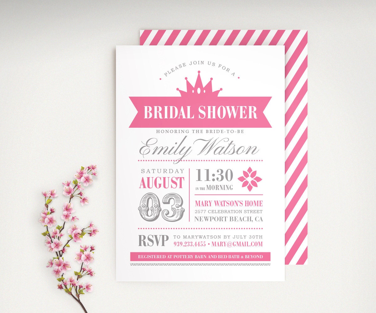 Princess Bridal Shower Invitations 6