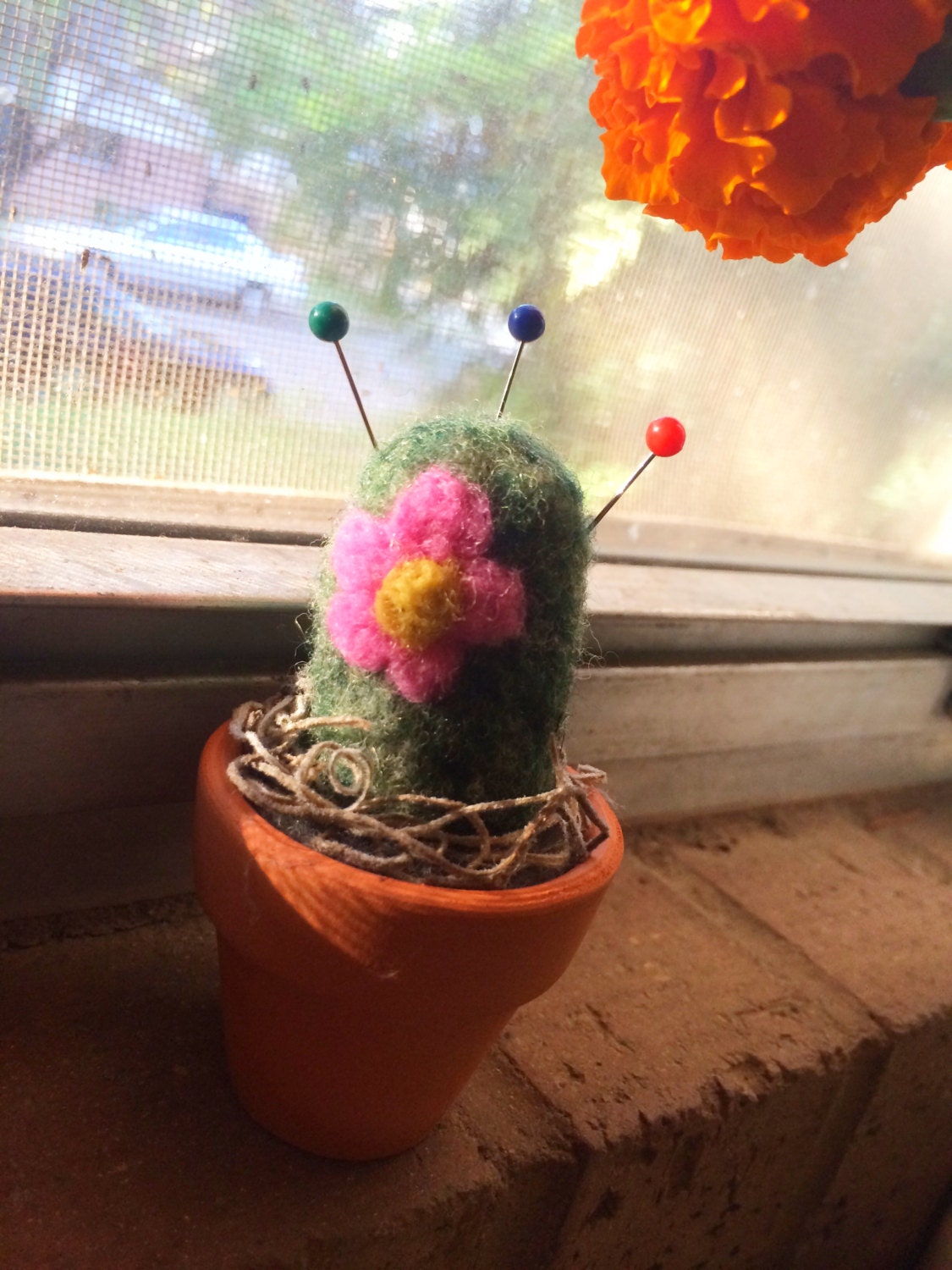 Needle Felted Cactus Felted Cactus Cactus by SweetThymeDesign