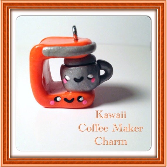 Coffee Maker Charm Kawaii Clay Charms Polymer Clay Coffee