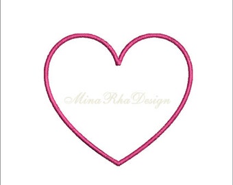 Machine Embroidery Design Heart Applique Design Instant Download