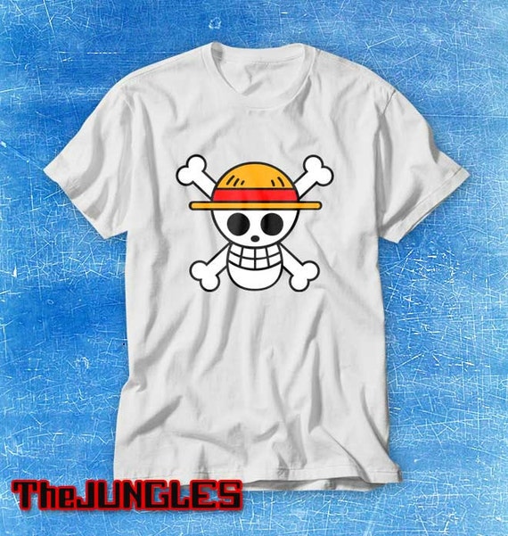 One Peace Monkey D Luffie Logo Mugiwara Shirt Men by TheJUNGLES