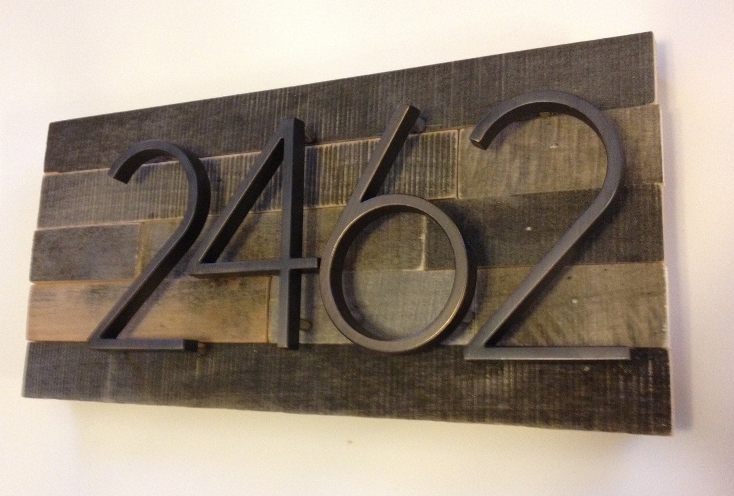 Reclaimed wood Address Plaque custom by MadeWithBeerInHand