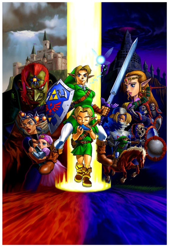 Ocarina of Time Characters Poster 13x19