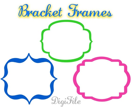 Download Bracket Frames for Monograms SVG DXF EPS for Cricut Design