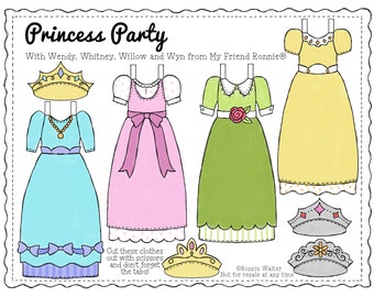 FULL FAMILY SET paper dolls easy for you to customize with