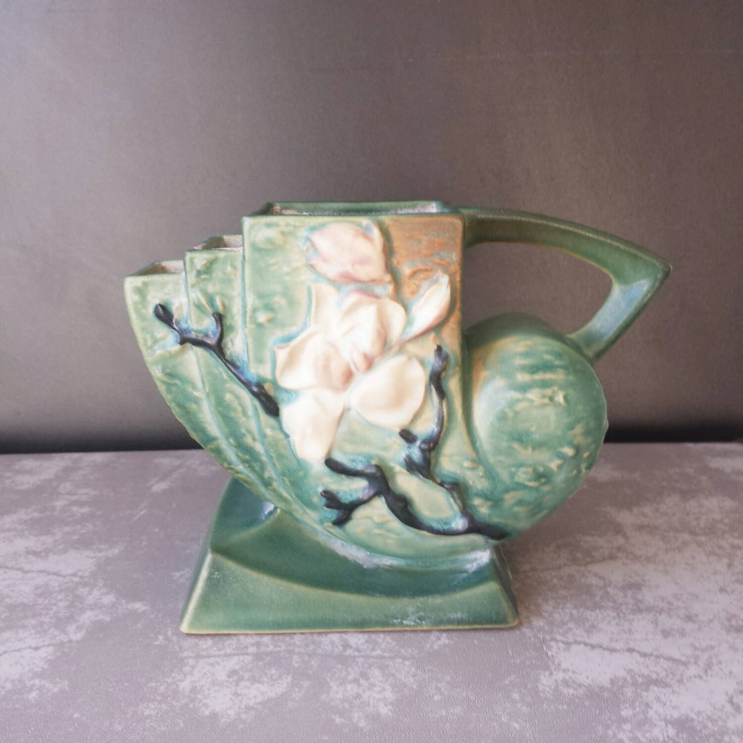 1943 roseville pottery 182 5 magnolia pattern. by SpottedByJenna