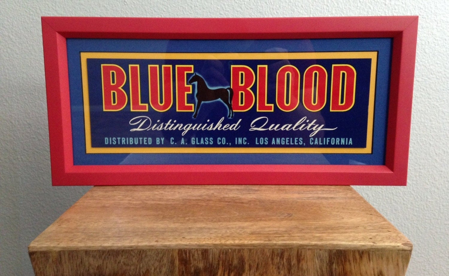 Vintage Wine Crate Label Framed Circa 1940 Southern
