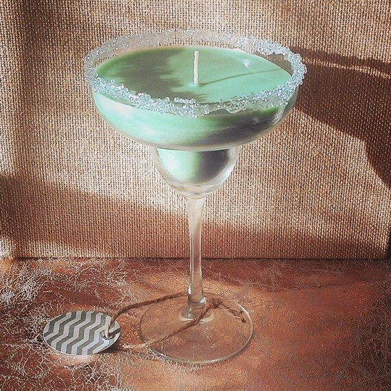 Margarita Glass Candle Choose Your by BubblesandShimmer on Etsy