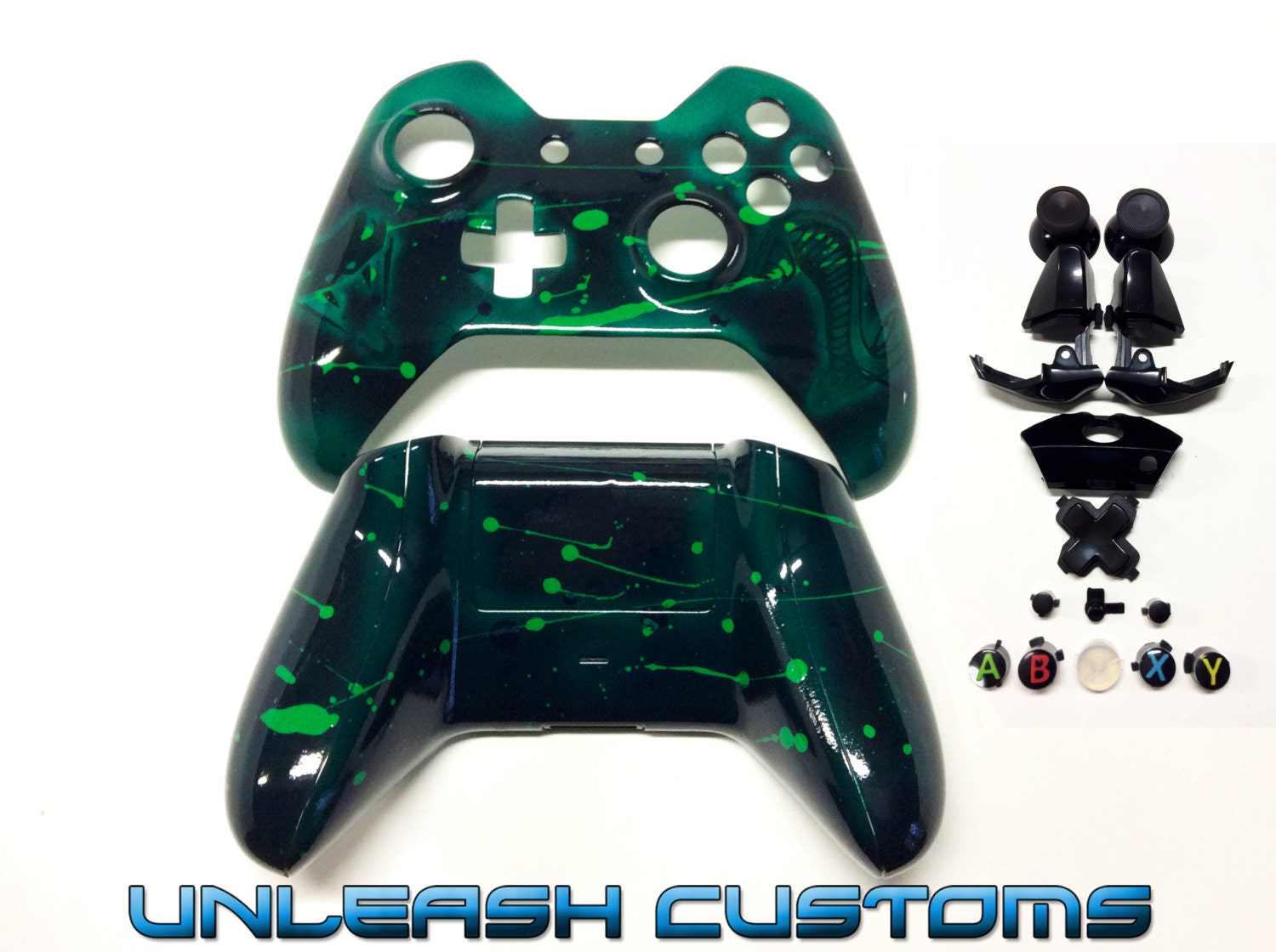 Custom Painted Xbox One Controller Shells With Buttons