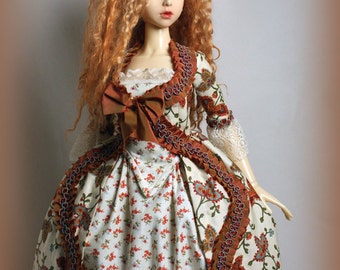 Les Fleurs d' l Automne~ OOAK gown for Elfdoll/SD13 Bjd dolls