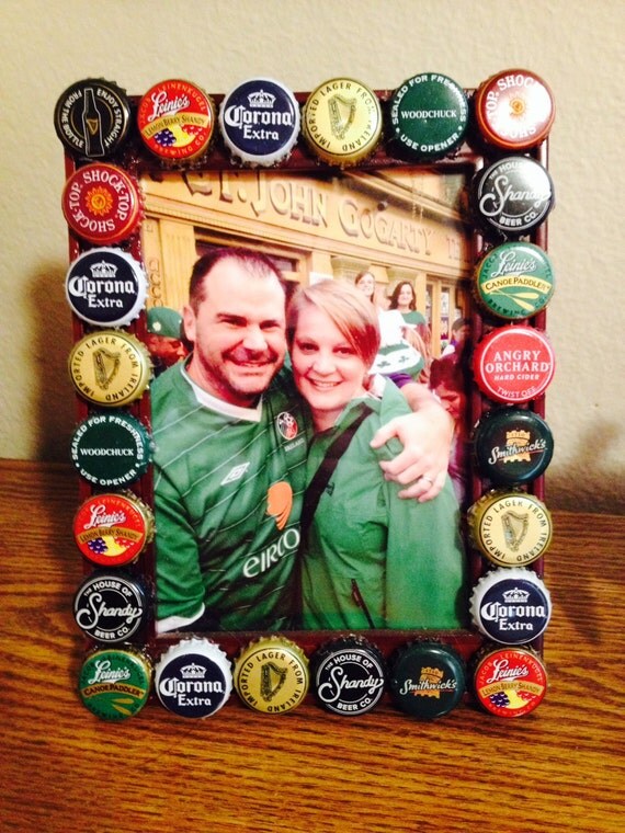 Items similar to Beer Bottle Cap Picture Frame Various Beers, Frame Sizes and Colors Available
