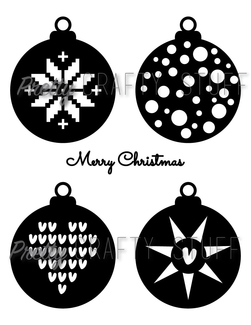 Cut file Christmas Ornament SVG and PNG file for electronic