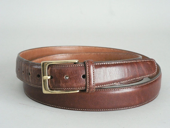 Mens Brown Leather Belt Size 42/105