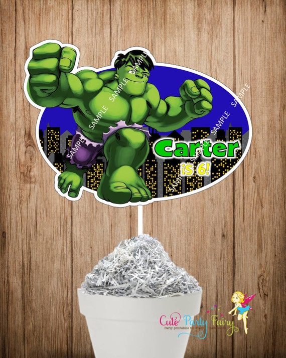 Hulk Personalized Centerpiece Hulk Centerpiece by CutePartyFairy