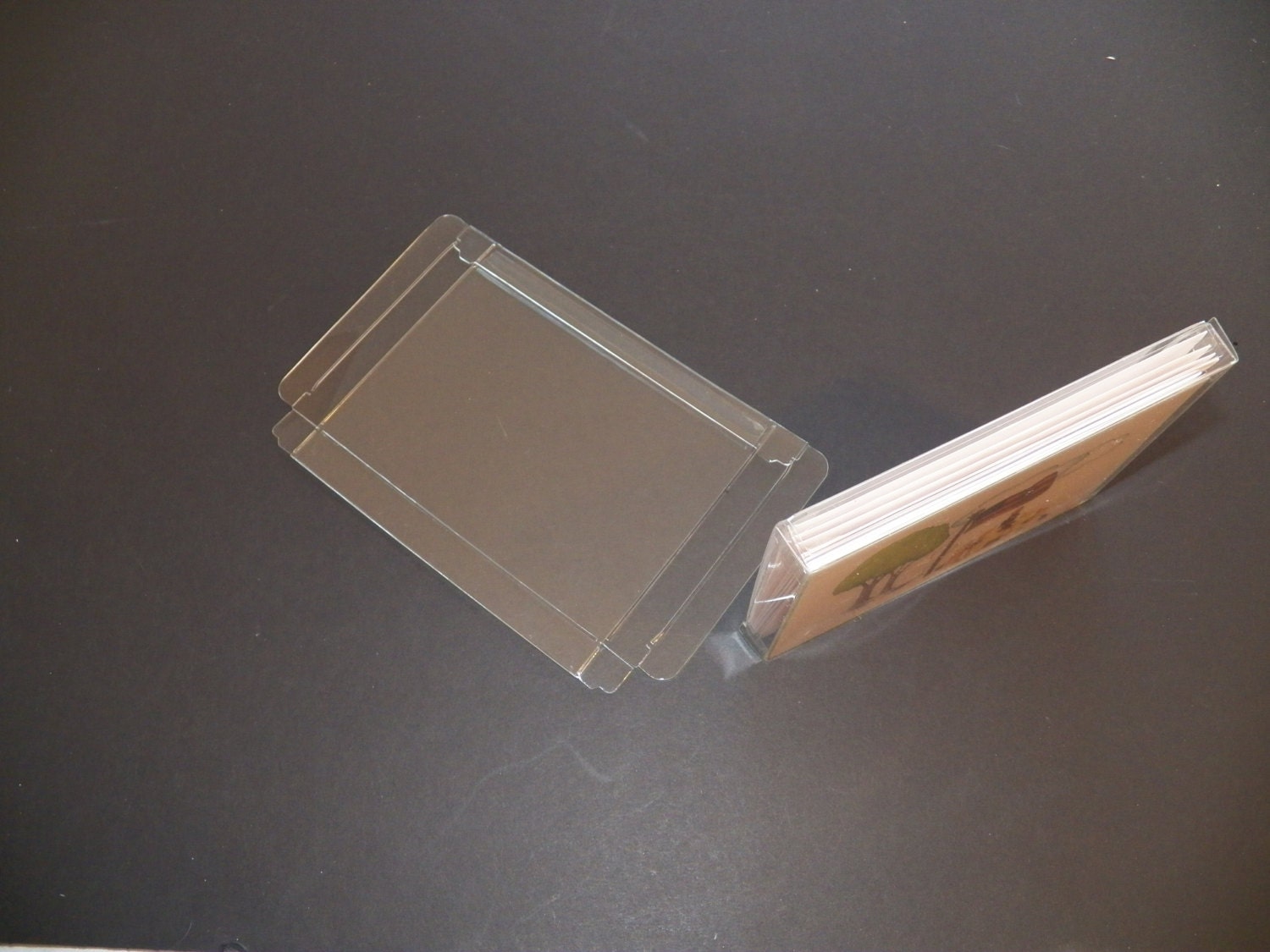 Clear Plastic Note Card Boxes by TraderJosies on Etsy