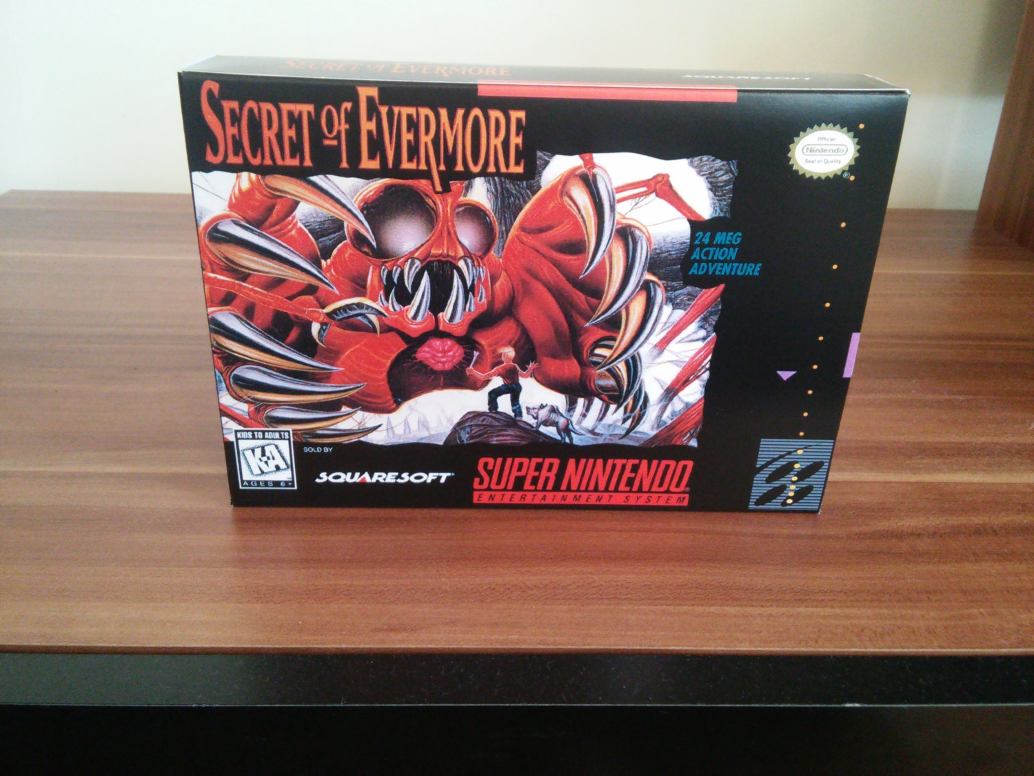 Snes Secret Of Evermore Box And Insert No Game Included