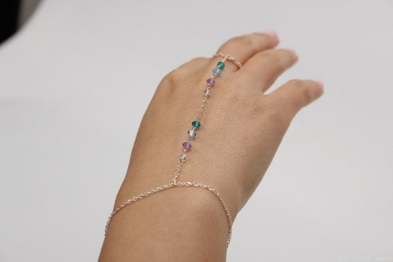 Bracelet With Ring Attached By Msajewelry On Etsy