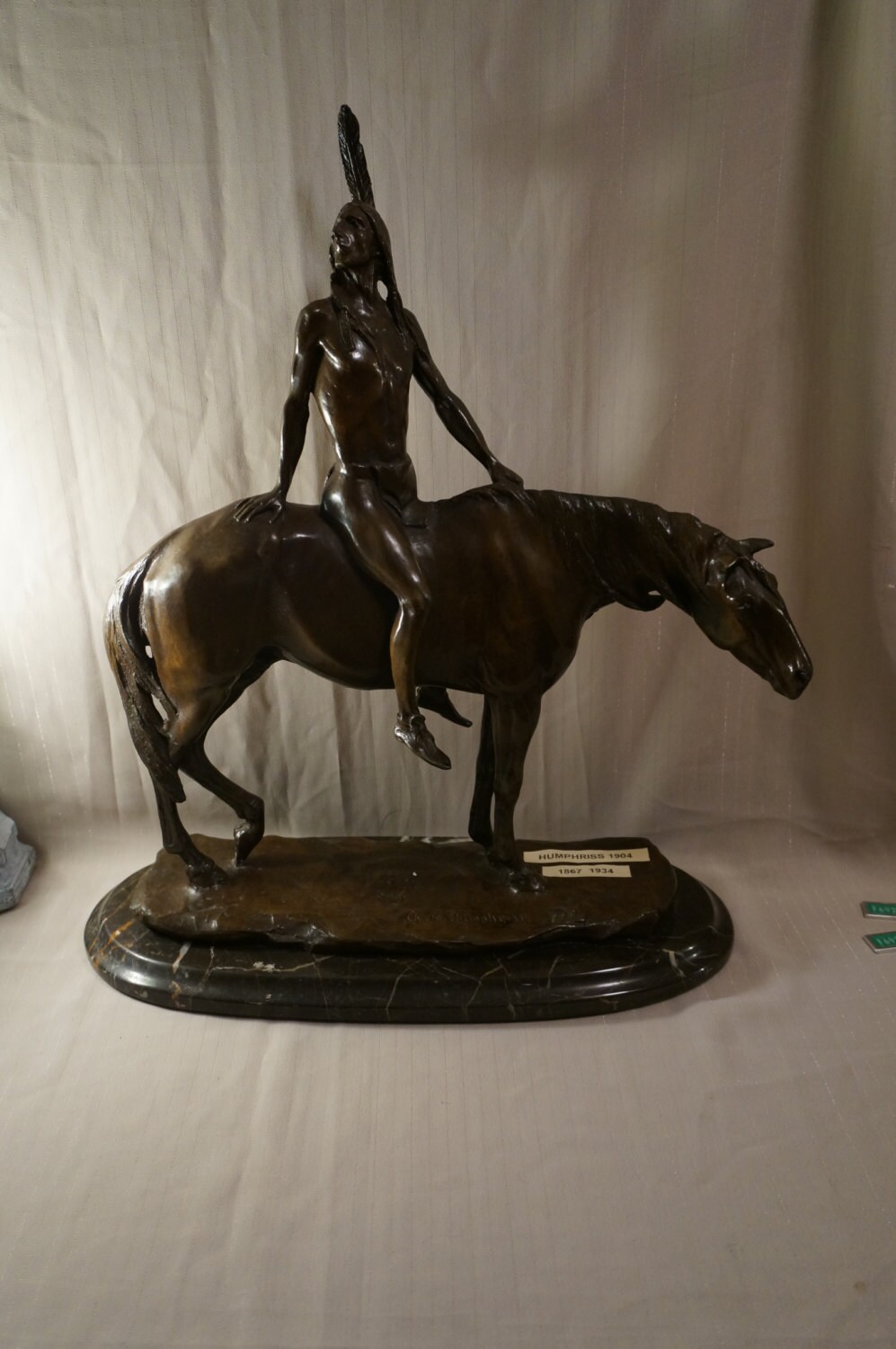 C H Humphries Bronze Sculpture Signed & Dated The