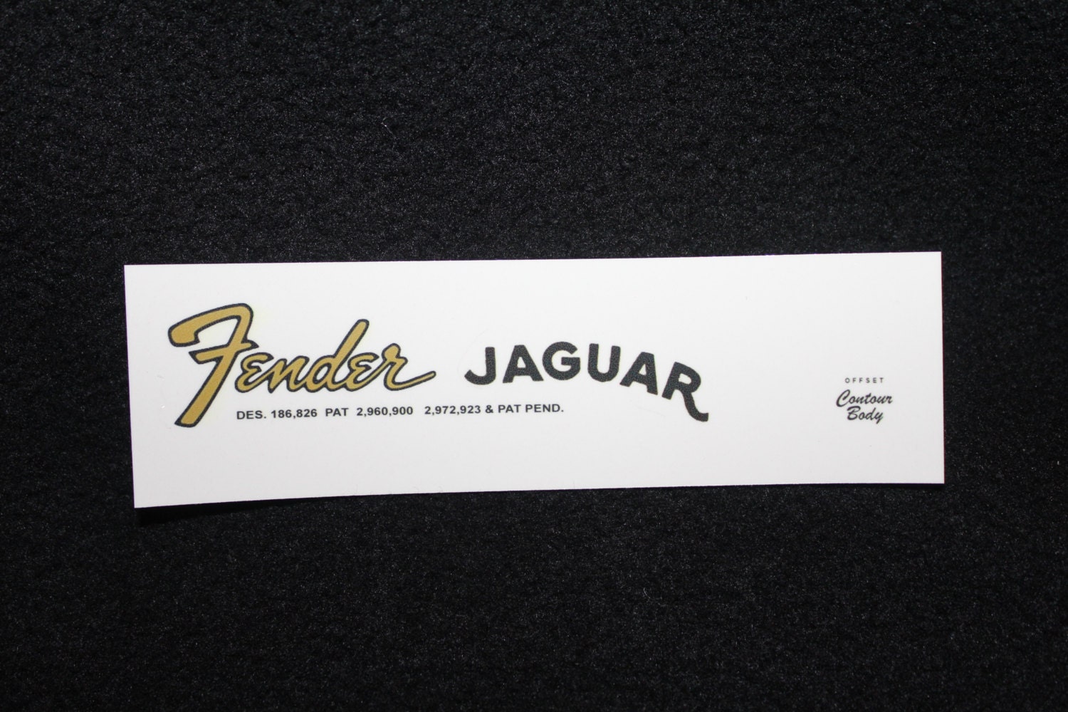 Headstock Waterslide Decal For Fender Jaguar by Headstocklabels