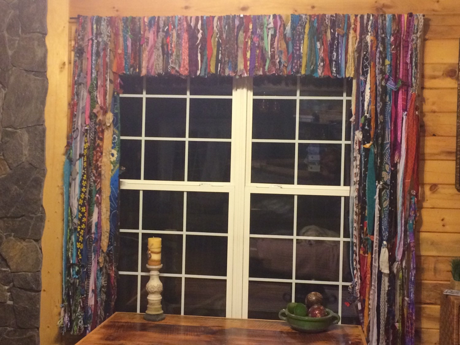 Boho curtains with valance Beautiful colors to by Melisalanious