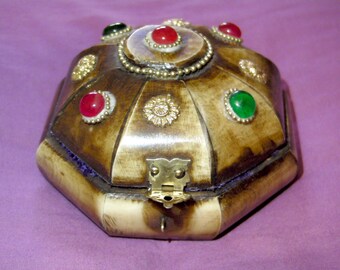 Vintage jewelry box,decorated wood box