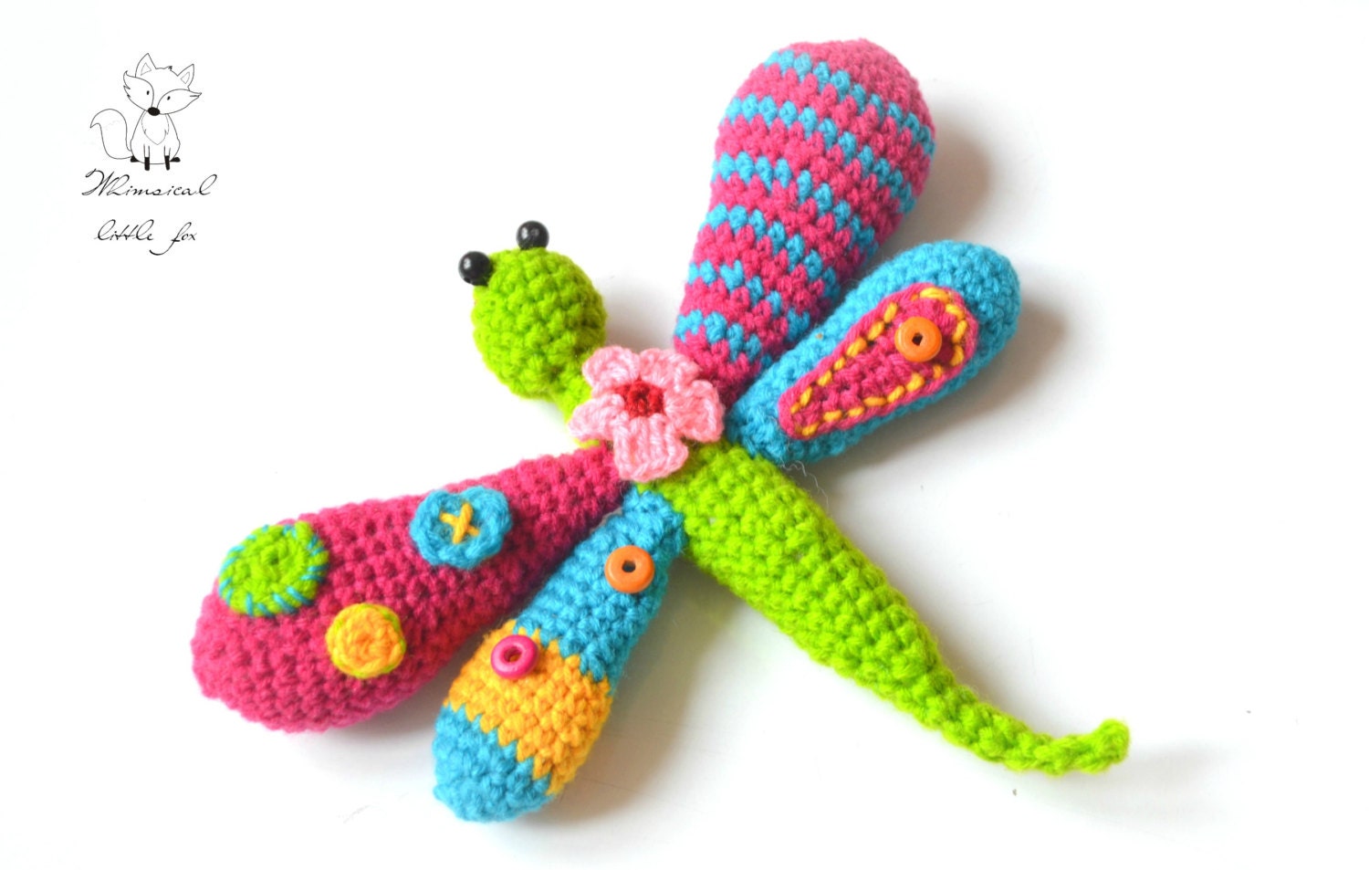 Crochet dragonfly pattern crochet amigurumi pattern