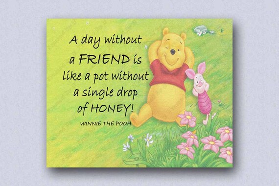 Winnie the Pooh Printable A.A. Milne Quote A Day With Out A