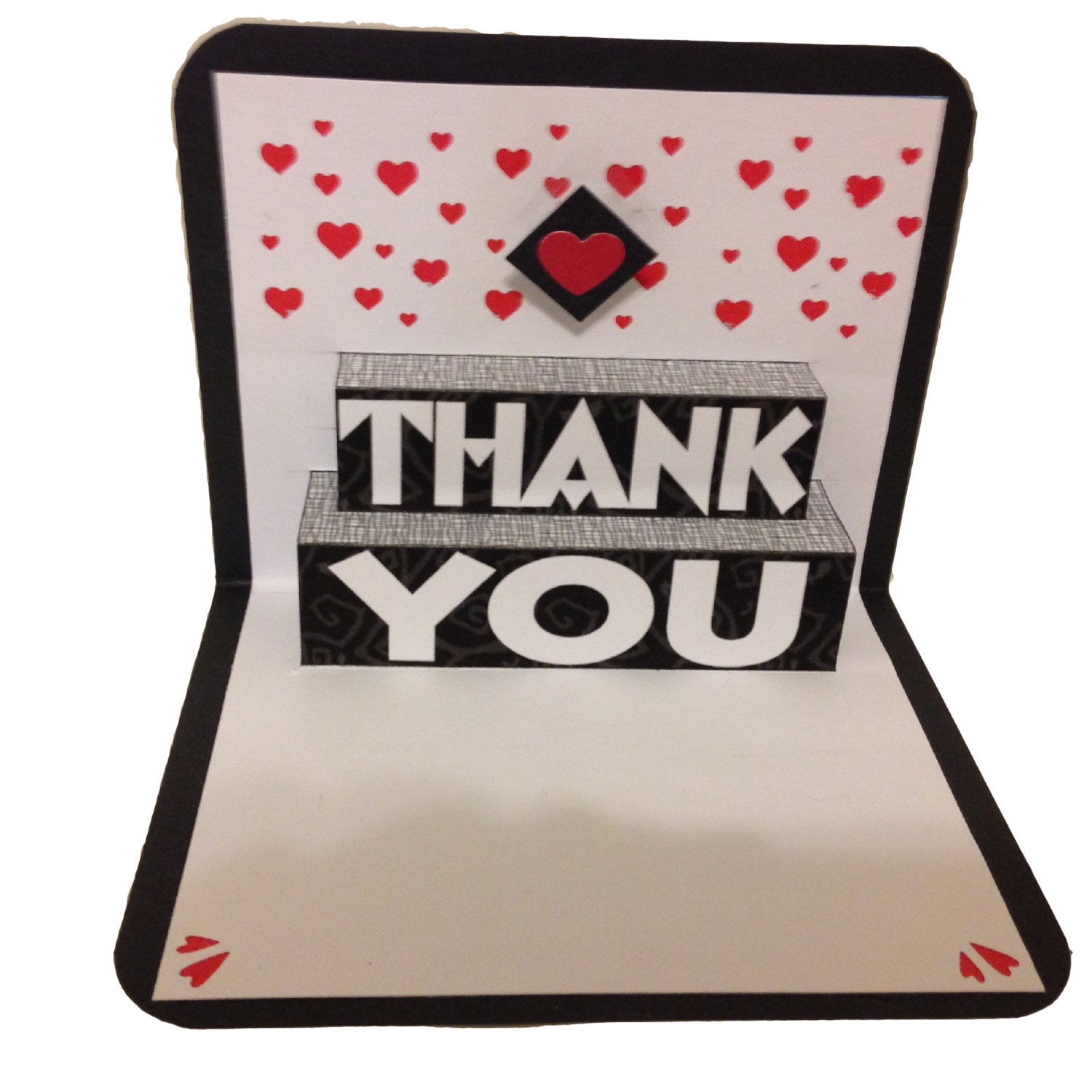 Thank You Pop Up Card with hearts