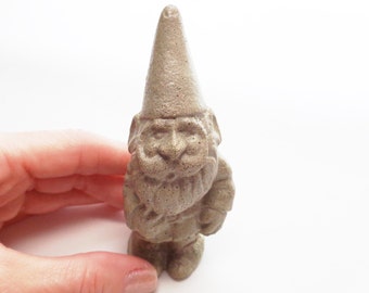 Garden gnome - Concrete gnome - Gnome statue - Fairy garden miniatures - Fairy garden accessories - Concrete garden - Garden decor