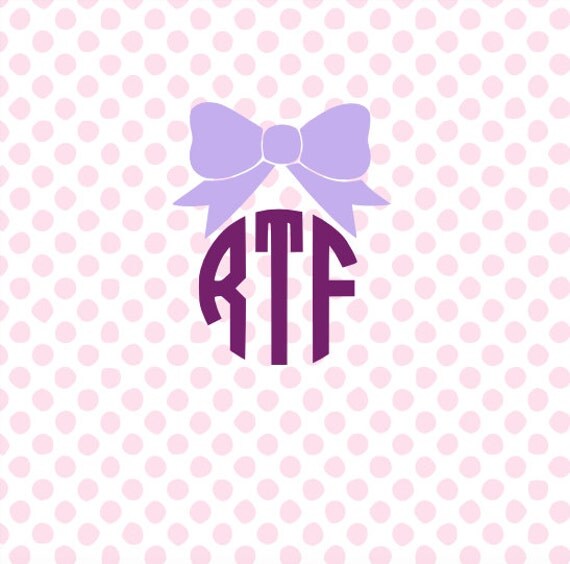 Download Bow monogram frame instant download .dxf .svg and by ...